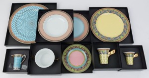 VERSACE "RUSSIAN DREAM" Rosenthal porcelain dinner place setting for one (10 pieces), in original boxes.