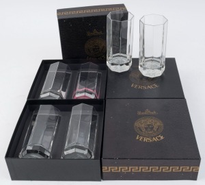 VERSACE "LONGDRINK" Rosenthal set of six glasses in original boxes,