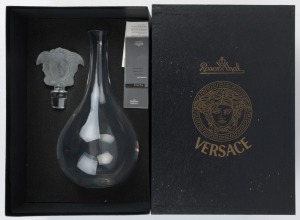 VERSACE "MEDUSA LUMIERE" Rosenthal glass carafe in original box, 41cm high