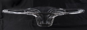 ART VANNES French glass fruit bowl, mid 20th century, acid etched mark "Art Vannes, Made In France", 13cm high, 63cm wide