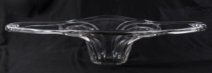 ART VANNES French glass fruit bowl, mid 20th century, acid etched mark "Art Vannes, Made In France", ​​​​​​​13cm high, 63cm wide