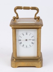 An antique French sub miniature carriage clock, 19th/20th century, ​​​​​​​9.5cm high