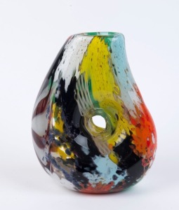 DINO MARTENS design Oriente glass vase, late 20th century, originally designed in the 1950s for Aureliano Toso, 24cm high