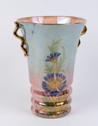 CARLTON WARE Art Deco floral porcelain vase, circa 1925, black factory mark to base, 28.5cm high - 2