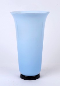 VENINI blue Murano glass vase (model No. 500.09), signed "Venini '92", 27cm high