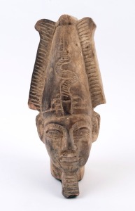 An Egyptian carved stone bust, 19th/20th century, 23cm high