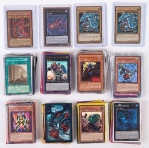 1996 KAZUKI TAKAHASHI - YU-GI-OH MANGA TRADING CARDS: good variety, with duplication, many of the cards inscribed '1st Edition'. Some of these cards retail for $10 upwards, so a potential goldmine for a collector/trader; generally fine/very fine. (280)