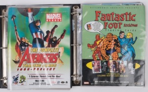 2006 'COMPLETE AVENGERS' & 2008 'FANTASTIC FOUR': trading cards albums complete with trading cards housed in protective plastic sleeves, the former containing 115 trading cards including the Roy Thomas autographed card, plus a postcard-sized promotional c