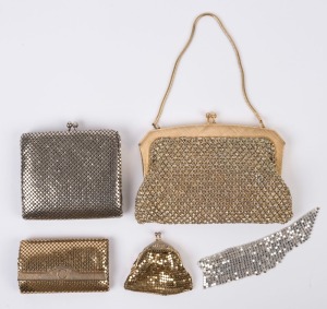 Four assorted Glomesh and diamante vintage purses, 20th century