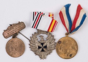 MEDALS - GERMANY: 1941 Russian Campaign medal with ribbon; also AUSTRALIA 1953 Coronation medal, and 1954 Royal Visit medal. (3 items)  