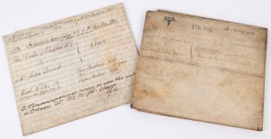 EARLY DOCUMENTS ON VELLUM: February 1789 Indenture between Joseph Myers of Preston in Lancashire, John Myers, Thomas Leeming and Thomas Myers for the purchase of a portion of the property they inherited from the estate of Richard Myers; signed and sealed 