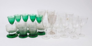 Twenty four assorted vintage glasses, 20th century, ​the largest 17cm high
