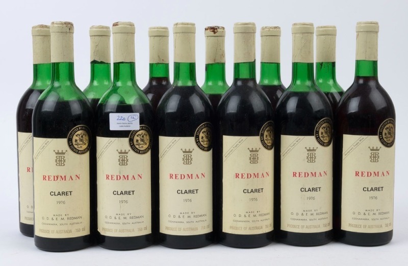 1976 Redman Claret Coonawarra, South Australia, (12 bottles).