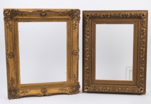 Two antique Australian gilded picture frames, 19th century, most likely by Thallon, ​​​​​​​61 x 50cm and 60 x 45cm overall