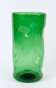 BAROVIER & TOSO green Murano glass vase with bolle inclusions, 35cm high