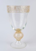 BAROVIER & TOSO goblet style Murano glass vase with aventurine and bolle inclusions, 42.5cm high