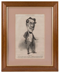 GENERAL NICOLAS CHANGARNIER (1793-1877), lithograph caricature from a French periodical, circa 1875, ​​​​​​​attractively framed and glazed, overall 50 x 41cm