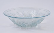 A French opalescent glass bowl with pinecone motif, circa 1930s, 8cm high, 27cm diameter