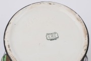 A Belgian Art Deco hand-painted lidded vase, circa 1920, stamped "Faiancerie A.M.C.", ​​​​​​​35cm high - 2