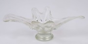 A Murano clear glass fruit bowl, circa 1960, ​​​​​​​16cm high, 52cm wide