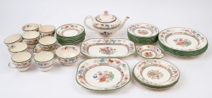 COPELAND SPODE "Chinese Rose" dinner and tea ware including teapot, 20th century, A/F (39 pieces)