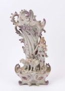 An impressive antique Continental bisque porcelain vase with female figures and lionesses, 19th century, ​​​​​​​42cm high