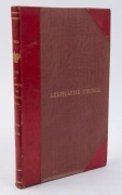 VICTORIAN LEGISLATIVE COUNCIL: Votes And Proceedings Of The Legislative Council During The Session 1860-1. With Copies of the Various Documents Ordered by the Council to be Printed. [John Ferres, Melbourne, Government Printer]; original half leather bindi