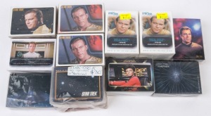 STAR TREK: 1990s-2000s Collector Card complete sets including 1991 25th Anniversary Series (160 cards), plus seven other sets (3 duplicated); all in very good condition. (11 sets)