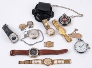 WATCHES: pre-loved selection with Franklin Mint 'Harley Davidson' Heritage Softail pocket watch (with pouch), Swiss Classique stainless steel men's pocket watch (with box); plus wristwatches including 1940s-50s Tissot Antimagnetique  (9ct gold case), othe