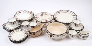 ROYAL DOULTON "Countess" dinner ware (37 items), circa 1920, ​​​​​​​the tureen 25cm across the handles