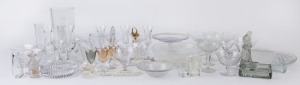 Collection of assorted glass drink ware, vases, ornaments etc. A/F (51 items)