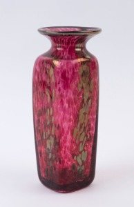 COLIN HEANEY Australian red art glass vase, signed and dated 2006, 20.5cm high