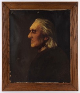 Artist Unknown, Portrait of Franz Liszt, oil on canvas, signed (indistinctly) lower right, 60 x 50cm.