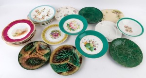 Assorted antique and vintage porcelain plates and compotes (23 items), 19th and 20th century, the largest 25cm wide