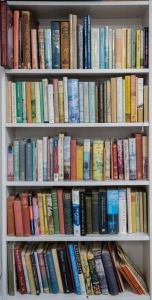 AUSTRALIAN SUBJECTS: A varied library filling five shelves; mainly hardcovers with dust jackets but including some pamphlets, brochures, etc. (130+ items).