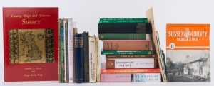 A shelf of books and booklets predominantly on the ENGLISH COUNTY of SUSSEX. (22+ items).