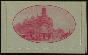 Australia: Postal Stationery - Letter Cards:1914-18 (BW:LC18/119B) 1d KGV Sideface Design P12½ Die 1 in carmine on Grey Surfaced Card with Off-White Cream Interior, "St George's Terrace, Perth" illustration, fine unused, Cat $250.