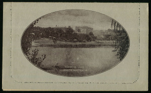 AUSTRALIA: Letter Cards: 1914-18 (BW:LC18/132) 1d KGV Sideface perf.12½ Die 1 in brown on Grey Surfaced Card with Off-White/Cream Interior, "Torrens Lake, South Australia" illustration, fine unused.