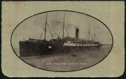 AUSTRALIA: Letter Cards: MILITARY VIEWS: 1914-18 (BW:LC27/M7C) 1d KGV Sideface perf.12&frac12;&nbsp; in purple-brown on Grey to Greenish-Grey Card, white interior, "Off for the Seat of War - A40 deleted" illustration,&nbsp;1920 (May 3) Bendigo local use with KGV &frac12;d green 