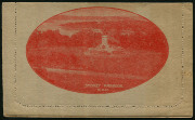 AUSTRALIA: Letter Cards: 1922-23 (BW:LC49/128B) 2d Red KGV Sideface perf.12&frac12; on Unsurfaced Grey Card (inside and out), "Sydney Harbour, NSW" illustration, very fine unused.