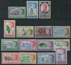 BRITISH WEST INDIES: CAYMAN ISLANDS: 1962-64 (SG.165-79) QEII ½d to £1 Pictorial set, fresh MUH, Cat. £95.