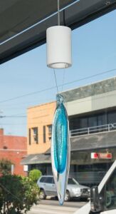 MASIERO Italian Murano glass hanging light, 85cm overall