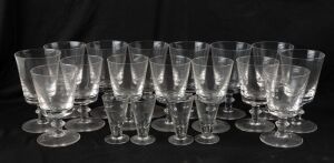 Nineteen assorted antique glasses in three sizes, late 19th century, ​​​​​​​the largest 15cm high