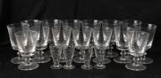 Nineteen assorted antique glasses in three sizes, late 19th century, ​​​​​​​the largest 15cm high