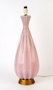 BAROVIER & TOSO (attributed) impressive Italian Murano glass lamp base, circa 1960s, retailer's foil label "Salon Of Distinction, Melbourne and Camberwell", ​67cm high overall