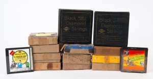 MOVIE THEATRE ADVERTISING - 12 boxes of vintage colour glass slides, 20th century.