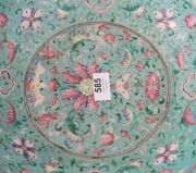 A Chinese polychrome enamel basin adorned with flowers and peaches, Qing Dynasty, Tongzhi period, ​13cm high, 42cm diameter - 3