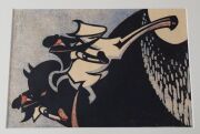 SYBIL ANDREWS (1898-1992), Water Jump, linocut, signed and endorsed in pencil upper right "Water Jump, 60/60, Sybil Andrews", ​31 x 21cm - 3