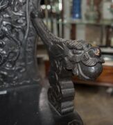 An antique Chinese carver chair with carved dragon motif, 19th century, 104cm high, 65cm across the arms - 7