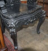 An antique Chinese carver chair with carved dragon motif, 19th century, 104cm high, 65cm across the arms - 9